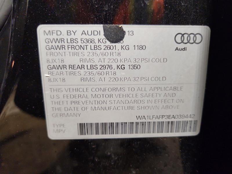 Aukcja sprzedaży 2014 Audi Q5, vin: WA1LFAFP3EA039442, numer aukcji: 50669426