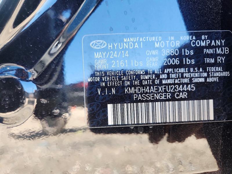 Продажа на аукционе авто 2015 Hyundai Elantra, vin: KMHDH4AEXFU234445, номер лота: 47180606