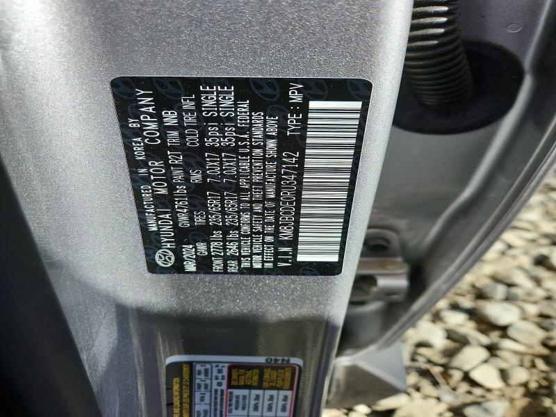Продажа на аукционе авто 2024 Hyundai Tucson, vin: KM8JBCDE0RU347142, номер лота: 47664746