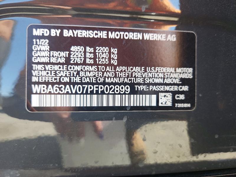Продажа на аукционе авто 2023 Bmw 430i, vin: WBA63AV07PFP02899, номер лота: 50005756
