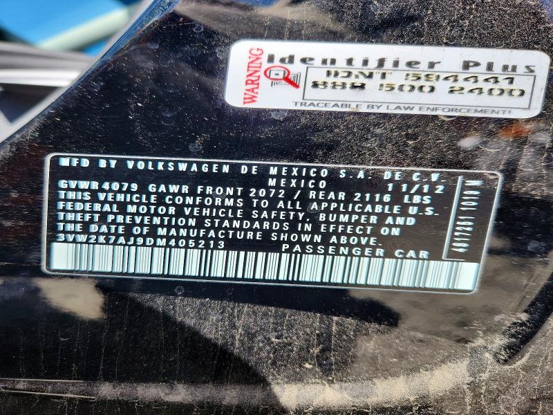 Продаж на аукціоні авто 2013 Volkswagen Jetta, vin: 3VW2K7AJ9DM405213, номер лоту: 49833416