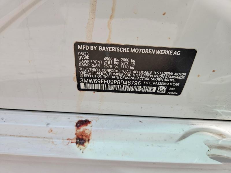 49840316 :رقم المزاد ، 3MW69FF09P8D46796 vin ، 2023 Bmw 330i Xdrive 4dr Awd مزاد بيع