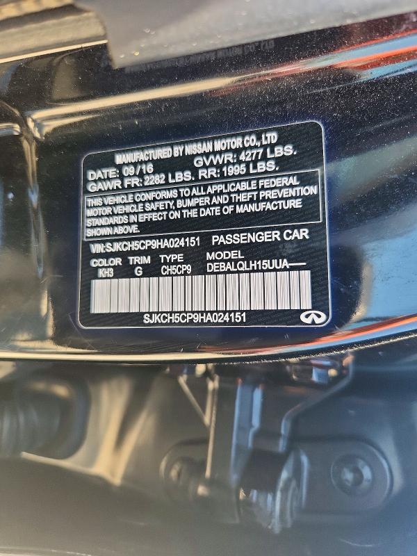 Aukcja sprzedaży 2017 Infiniti Qx30, vin: SJKCH5CP9HA024151, numer aukcji: 48755826