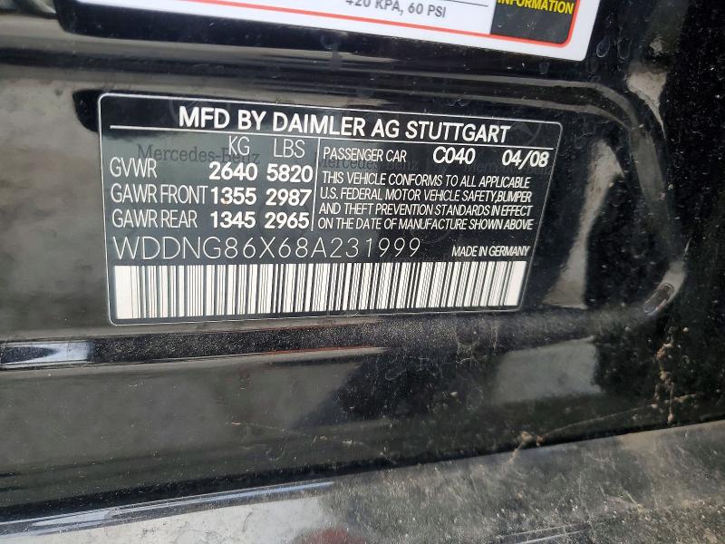 Продаж на аукціоні авто 2008 Mercedes-benz S, vin: WDDNG86X68A231999, номер лоту: 48545636