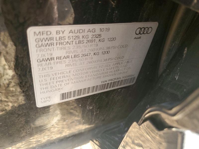 51420656 :رقم المزاد ، WA1FECF36L1028554 vin ، 2020 Audi Q3 مزاد بيع