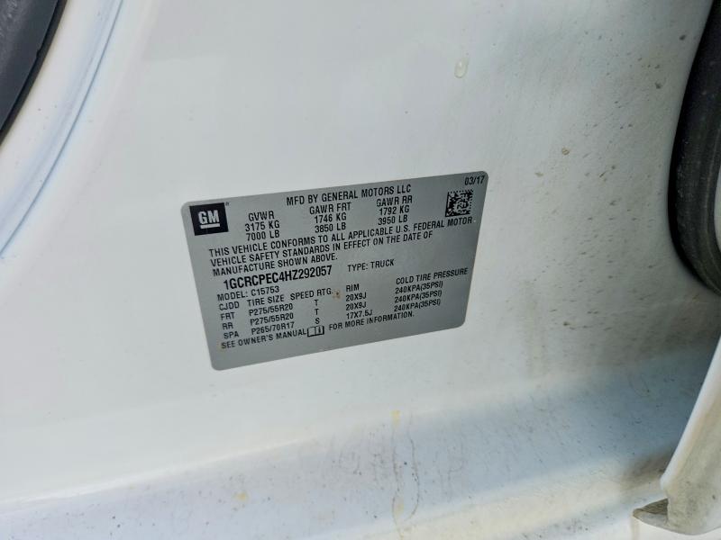 Aukcja sprzedaży 2017 Chevrolet Silverado, vin: 1GCRCPEC4HZ292057, numer aukcji: 48757096