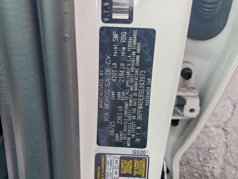 49312586 :رقم المزاد ، 3KPFW4DE8SE143973 vin ، 2025 Kia K4 مزاد بيع
