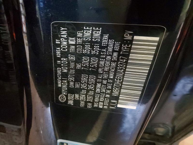 Aukcja sprzedaży 2022 Hyundai Palisade, vin: KM8R7DHE6NU433747, numer aukcji: 48510466