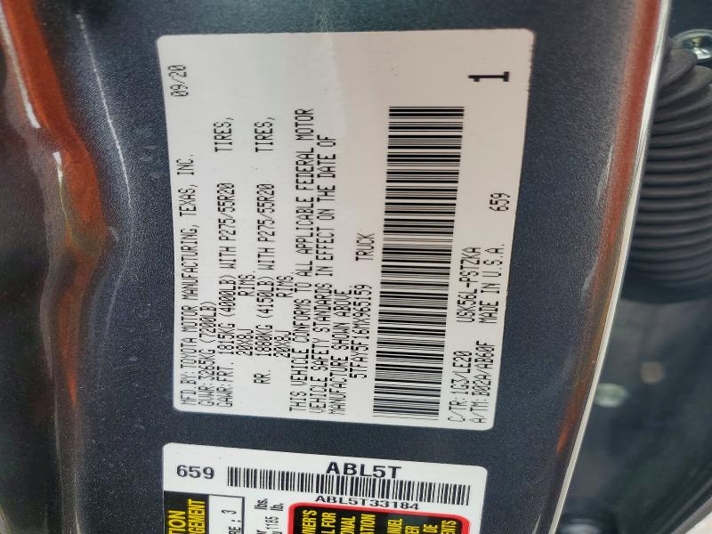 Aukcja sprzedaży 2021 Toyota Tundra, vin: 5TFAY5F16MX965159, numer aukcji: 49097876