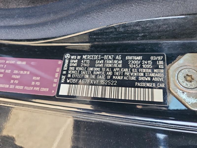 Продажа на аукционе авто 1997 Mercedes-benz Sl, vin: WDBFA67FXVF152522, номер лота: 51309226