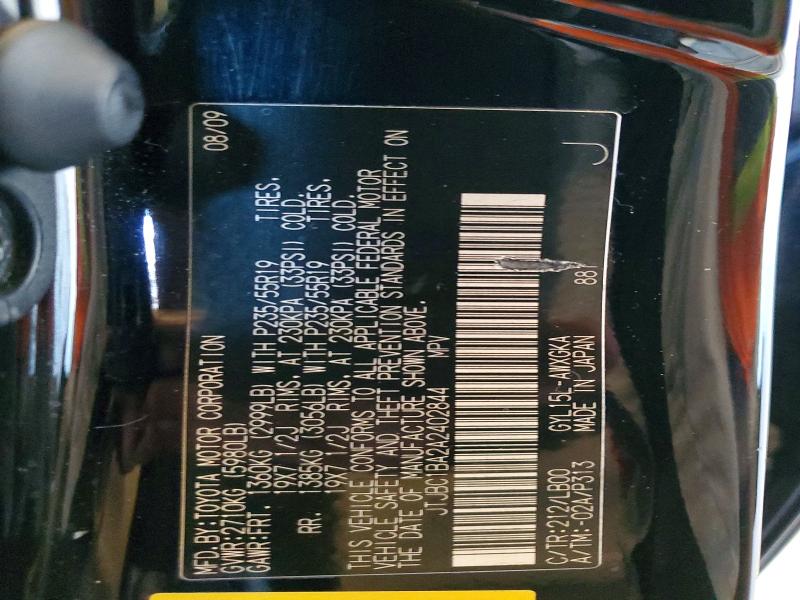 49050316 :رقم المزاد ، JTJBC1BA2A2402844 vin ، 2010 Lexus Rx 450h مزاد بيع