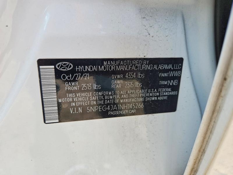Продаж на аукціоні авто 2022 Hyundai Sonata, vin: 5NPEG4JA1NH145266, номер лоту: 50897636
