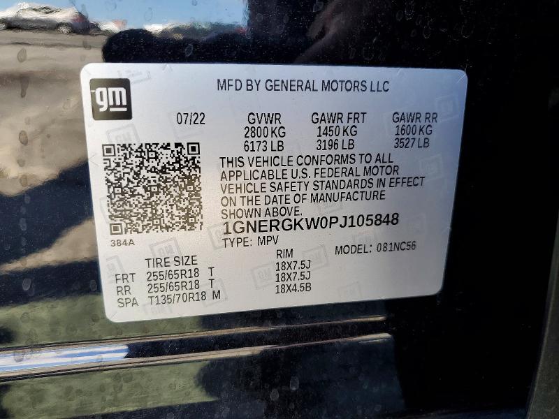 Aukcja sprzedaży 2023 Chevrolet Traverse, vin: 1GNERGKW0PJ105848, numer aukcji: 47900996