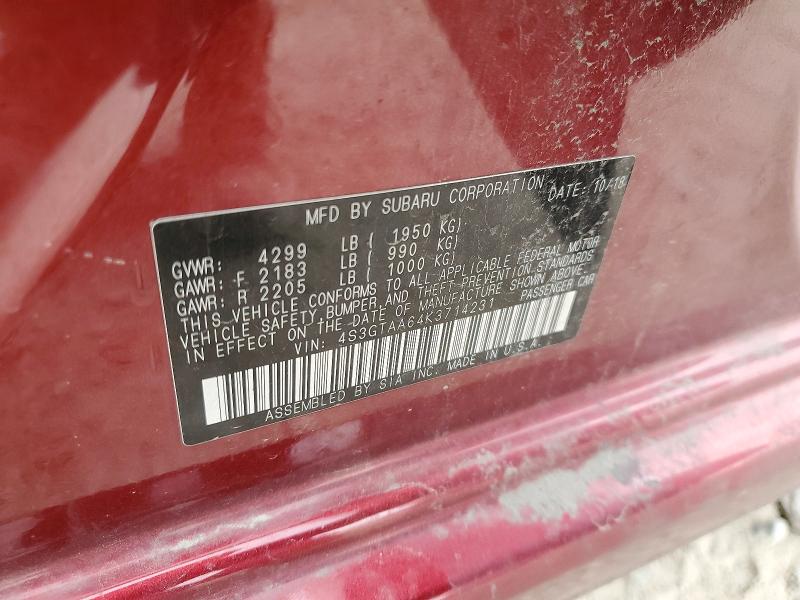 Продажа на аукционе авто 2019 Subaru Impreza, vin: 4S3GTAA64K3714231, номер лота: 48536846