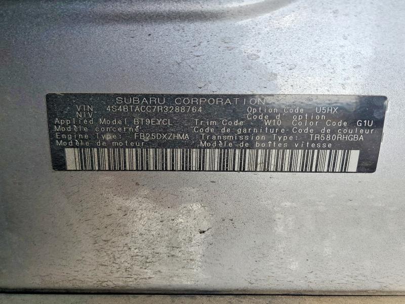 Продажа на аукционе авто 2024 Subaru Outback, vin: 4S4BTACC7R3288764, номер лота: 50177826