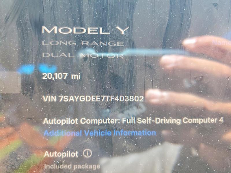 2026 Tesla Model Y მანქანა იყიდება აუქციონზე, vin: 7SAYGDEE7TF403802, აუქციონის ნომერი: 48194066