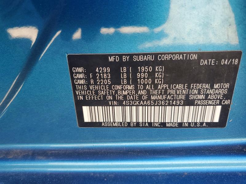 Продажа на аукционе авто 2018 Subaru Impreza, vin: 4S3GKAA65J3621493, номер лота: 51475366
