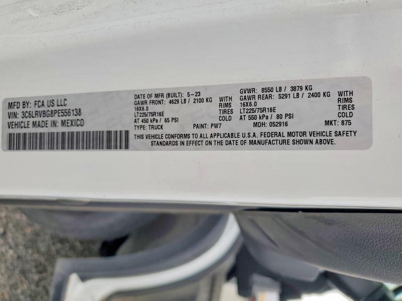Продаж на аукціоні авто 2023 Ram Promaster 1500, vin: 3C6LRVBG8PE556138, номер лоту: 49450376