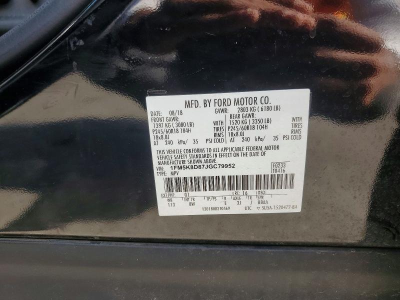 Aukcja sprzedaży 2018 Ford Explorer, vin: 1FM5K8D87JGC79952, numer aukcji: 49454176