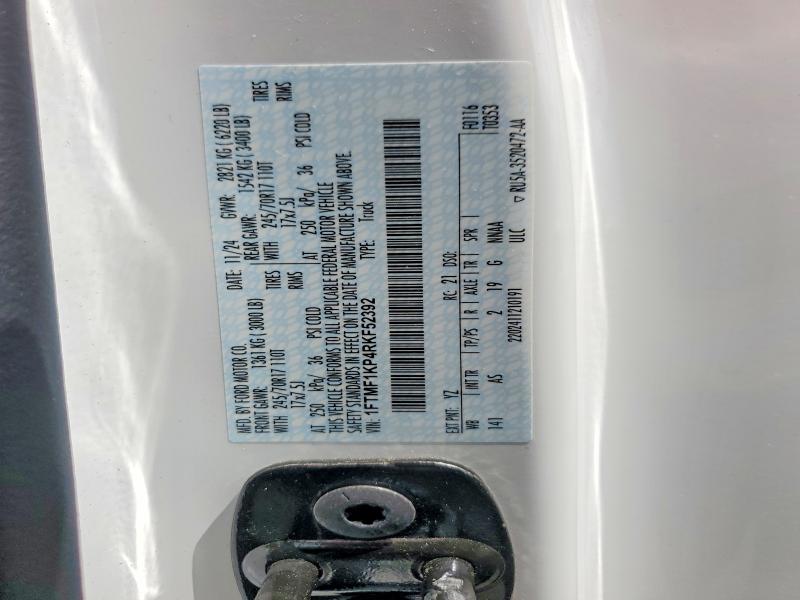 2024 Ford F150 მანქანა იყიდება აუქციონზე, vin: 1FTMF1KP4RKF52392, აუქციონის ნომერი: 47275276