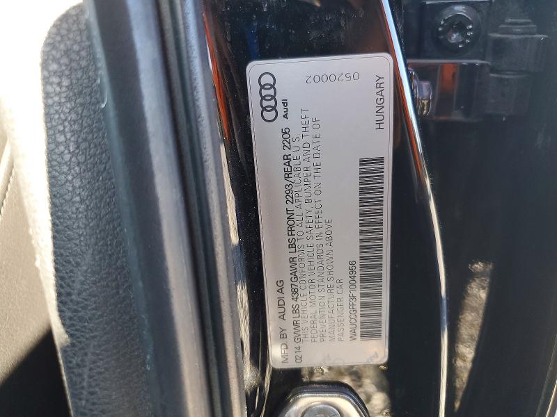 51202546 :رقم المزاد ، WAUCCGFF3F1004956 vin ، 2015 Audi A3 مزاد بيع