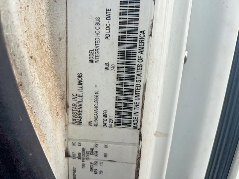 48755316 :رقم المزاد ، 4DRASAAN4CJ599610 vin ، 2012 Ic Corporation 3000 مزاد بيع