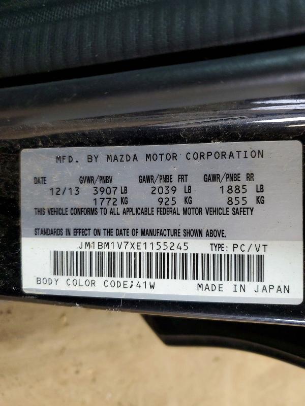 2014 Mazda 3 მანქანა იყიდება აუქციონზე, vin: JM1BM1V7XE1155245, აუქციონის ნომერი: 50174616