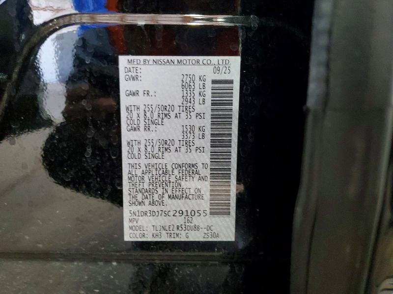49400666 :رقم المزاد ، 5N1DR3DJ7SC291055 vin ، 2025 Nissan Pathfinder مزاد بيع