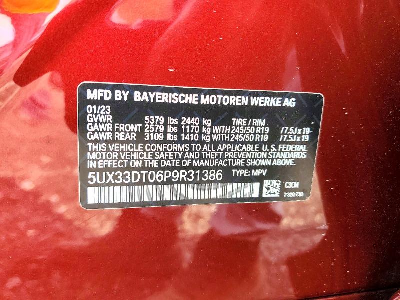 Продажа на аукционе авто 2023 Bmw X4, vin: 5UX33DT06P9R31386, номер лота: 50225946