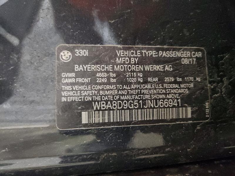 Продажа на аукционе авто 2018 Bmw 330, vin: WBA8D9G51JNU66941, номер лота: 48485836