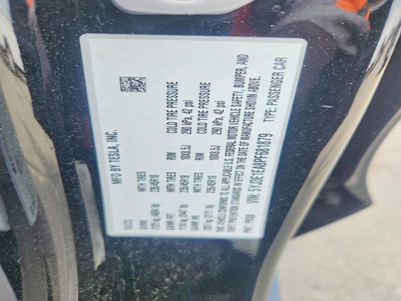Aukcja sprzedaży 2023 Tesla Model 3, vin: 5YJ3E1EA8PF681879, numer aukcji: 50969286