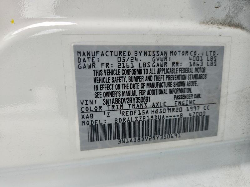 51143746 :رقم المزاد ، 3N1AB8DV2RY350691 vin ، 2024 Nissan Sentra مزاد بيع