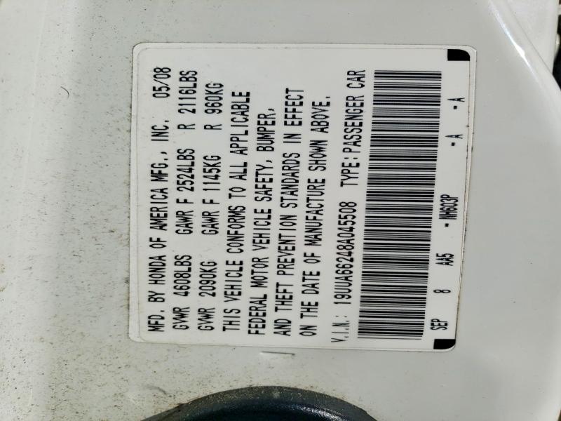 Продаж на аукціоні авто 2008 Acura Tl, vin: 19UUA66248A045508, номер лоту: 49971386