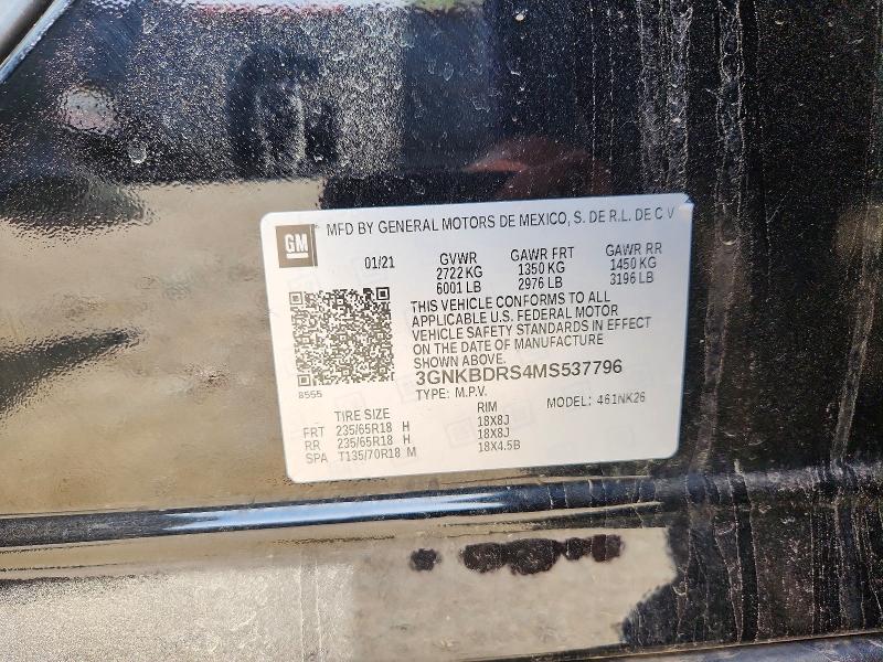 50295996 :رقم المزاد ، 3GNKBDRS4MS537796 vin ، 2021 Chevrolet Blazer مزاد بيع