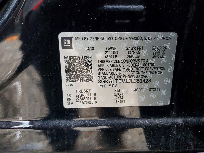 Продажа на аукционе авто 2018 Gmc Terrain, vin: 3GKALTEV1JL351428, номер лота: 51359726