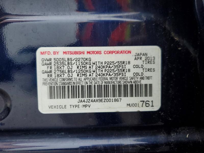 Продажа на аукционе авто 2014 Mitsubishi Outlander, vin: JA4JZ4AX9EZ001867, номер лота: 48630456