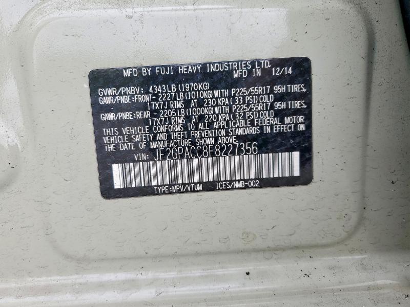 Продажа на аукционе авто 2015 Subaru Xv Crosstrek, vin: JF2GPACC8F8227356, номер лота: 51036536