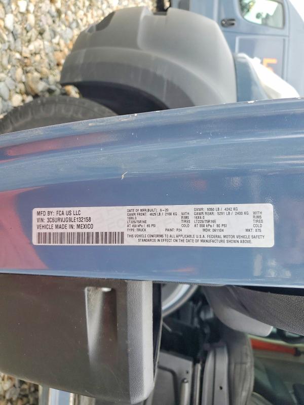 Aukcja sprzedaży 2020 Ram Promaster 3500, vin: 3C6URVJG9LE132158, numer aukcji: 97180685
