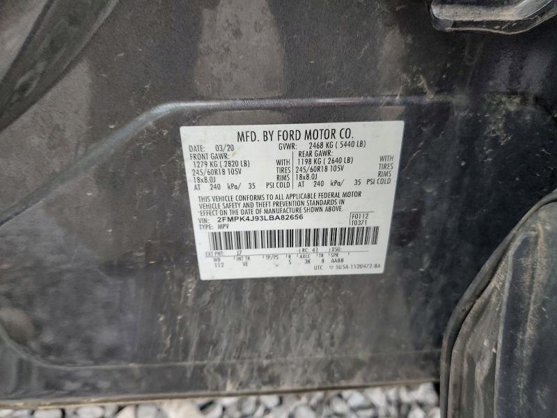 Aukcja sprzedaży 2020 Ford Edge, vin: 2FMPK4J93LBA82656, numer aukcji: 49869306