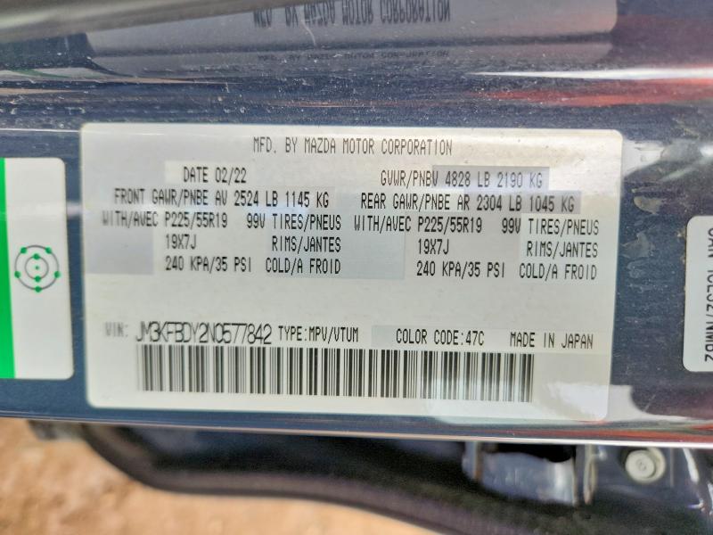 Aukcja sprzedaży 2022 Mazda Cx-5, vin: JM3KFBDY2N0577842, numer aukcji: 49315876