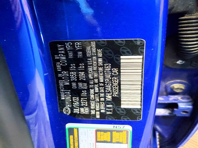 2023 Hyundai Elantra მანქანა იყიდება აუქციონზე, vin: KMHLS4AG1PU407463, აუქციონის ნომერი: 51183566