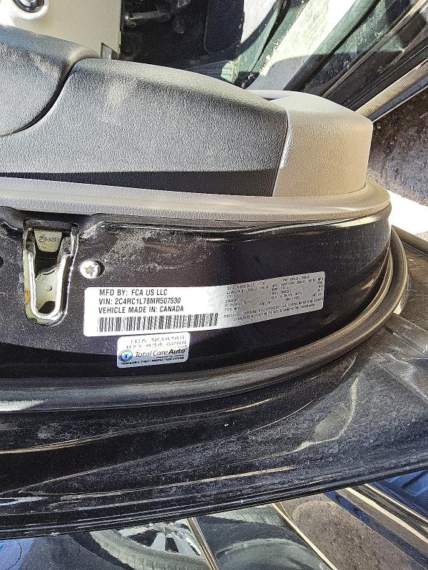 2021 Chrysler Pacifica მანქანა იყიდება აუქციონზე, vin: 2C4RC1L78MR507530, აუქციონის ნომერი: 50513506