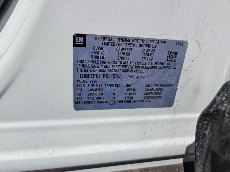 2024 Buick Envision მანქანა იყიდება აუქციონზე, vin: LRBFZPE40RD015798, აუქციონის ნომერი: 51023136