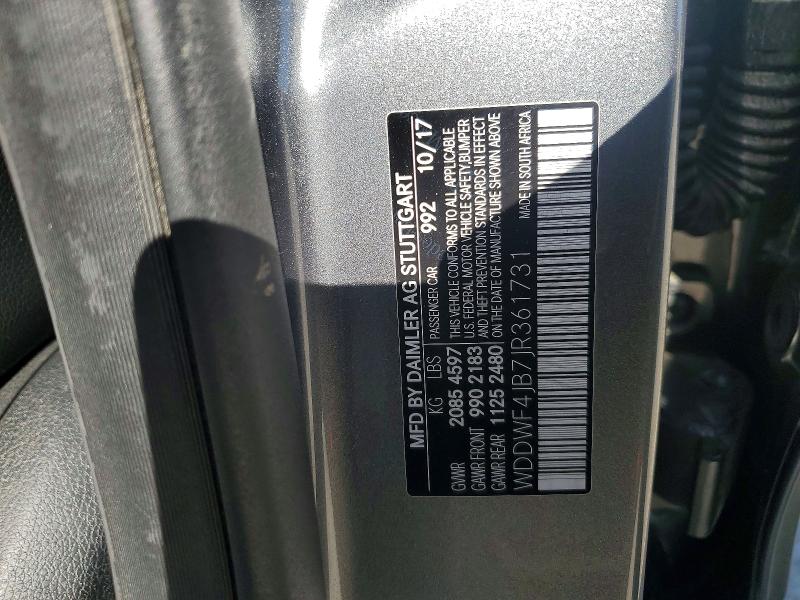 Продаж на аукціоні авто 2018 Mercedes-benz C, vin: WDDWF4JB7JR361731, номер лоту: 50776666