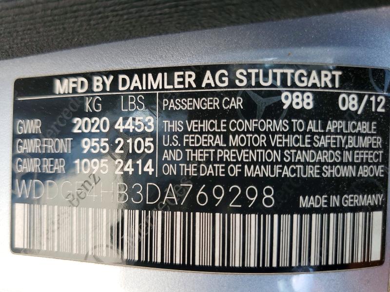 Aukcja sprzedaży 2013 Mercedes-benz C, vin: WDDGF4HB3DA769298, numer aukcji: 48112706