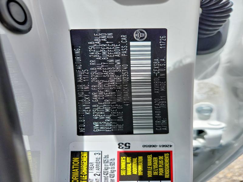 Aukcja sprzedaży 2026 Toyota Camry, vin: 4T1DAACK4TU235740, numer aukcji: 48878936