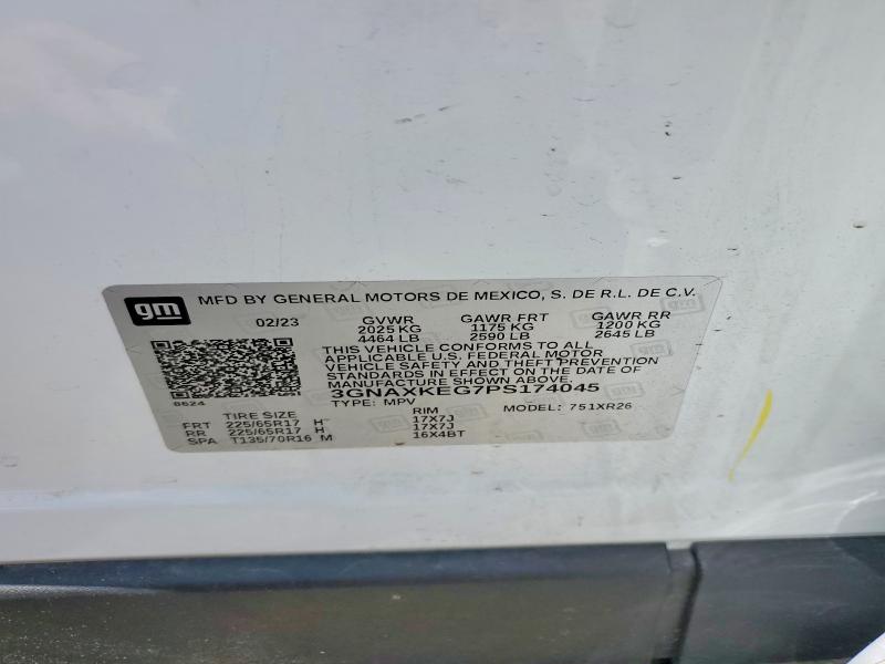 Продажа на аукционе авто 2023 Chevrolet Equinox, vin: 3GNAXKEG7PS174045, номер лота: 50484186