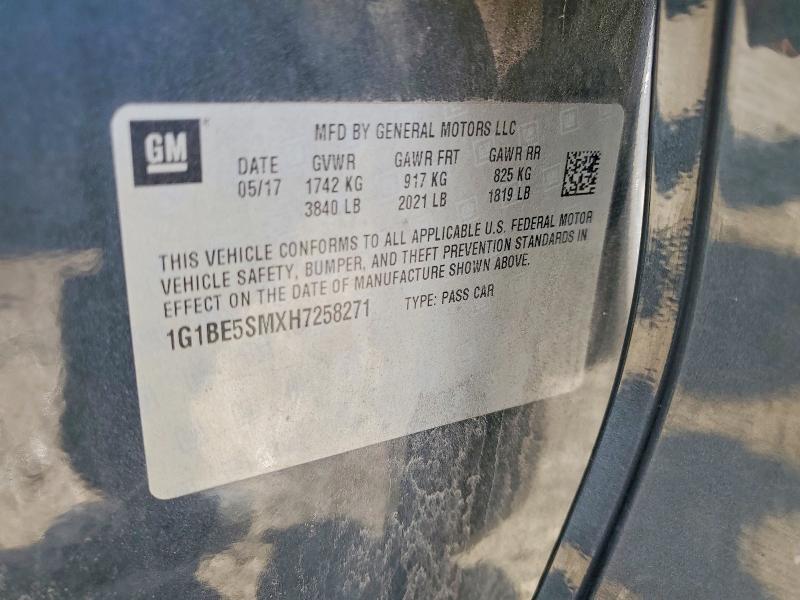 Продажа на аукционе авто 2017 Chevrolet Cruze, vin: 1G1BE5SMXH7258271, номер лота: 51527456