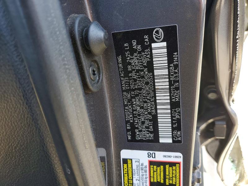 50309216 :رقم المزاد ، 58ADA1C1XPU030526 vin ، 2023 Lexus Es 300h مزاد بيع