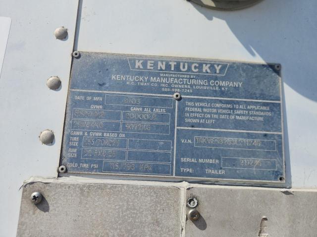 50987916 :رقم المزاد ، 1KKVE53283L211246 vin ، 2003 Kentucky Electronics Trailer مزاد بيع